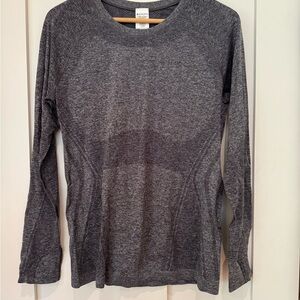 Athleta Charcoal Heather Long Sleeve Sweatshirt